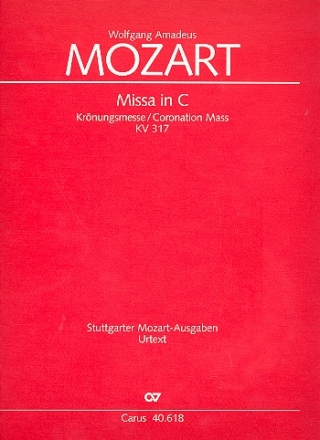 Missa C-Dur KV317 fr Soli, gem Chor und Orchester Partitur