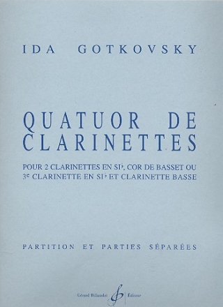 Quatuor de clarinettes partition et parties