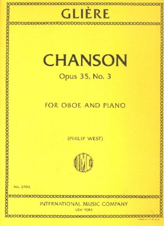 Chanson op.35,3 for oboe and piano