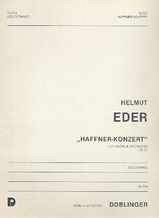 HAFFNER-KONZERT OP.82 FUER FLOETE UND ORCHESTER,  SOLOSTIMME