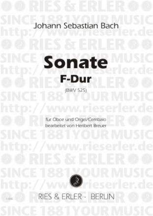 Sonate F-Dur nach BWV525 fr Oboe und Orgel (Cembalo)