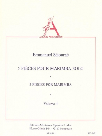 5 pièces vol.4 pour marimba solo