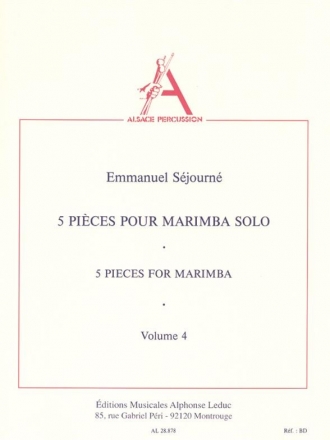 5 pices vol.4 pour marimba solo