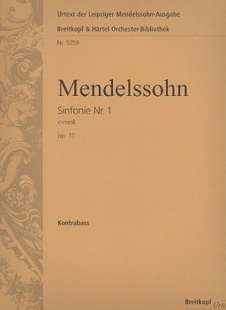 Sinfonie c-Moll Nr.1 op.11 fr Orchester Kontrabass
