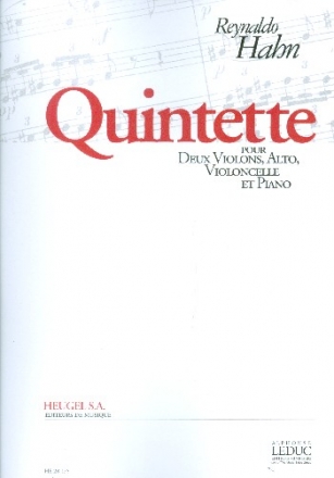 Quintette pour 2 violons, alto, violoncelle et piano partition et parties