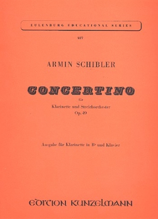 Concertino op.49 für Klarinette und Streichorchester für Klarinette und Klavier