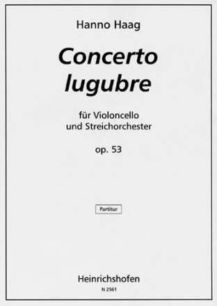 Concerto lugubre op.53 fr Violoncello und Streichorchester Partitur (Verlagskopie)