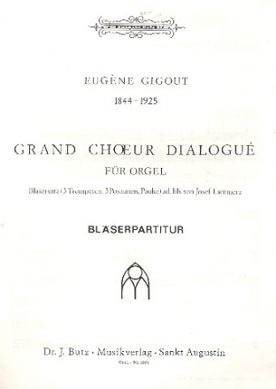 Grand choeur dialogue Blserpartitur