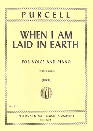 When i am Laid in Earth for high voice and piano (en)