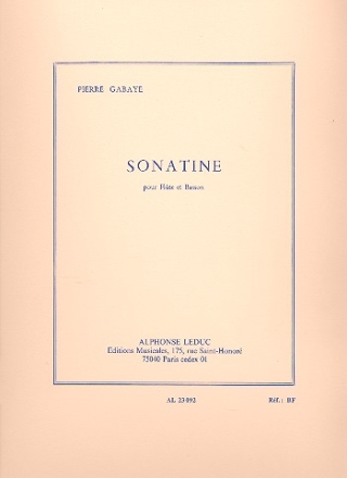 Sonatine pour flte et basson 2 partitions