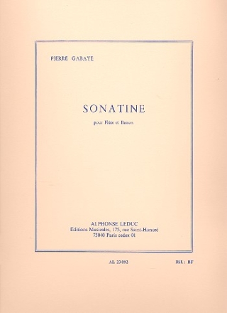 Sonatine pour flte et basson 2 partitions