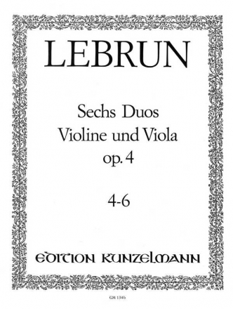 6 Duos Band 2 op.4,4-6 fr Violine und Violoncello Stimmen