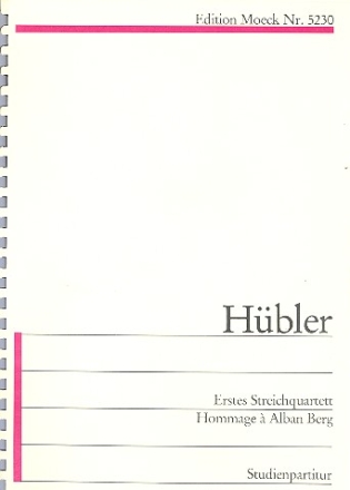 Streichquartett Nr.1 Studienpartitur (1977) Hommage  Alban Berg