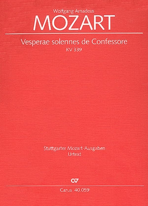 Vesperae solennes de confessore KV339 fr Soli, gem Chor und Orchester Partitur