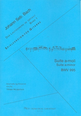 Suite a-Moll BWV995 (BWV1011) fr Gitarre (praktische Ausgabe)