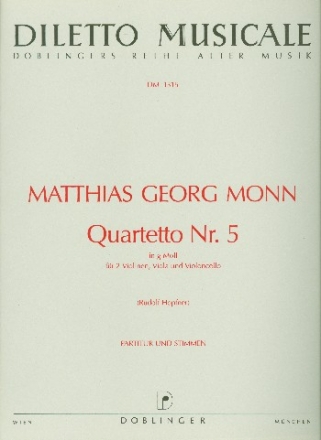 Streichquartett g-Moll Nr.5  Partitur und Stimmen