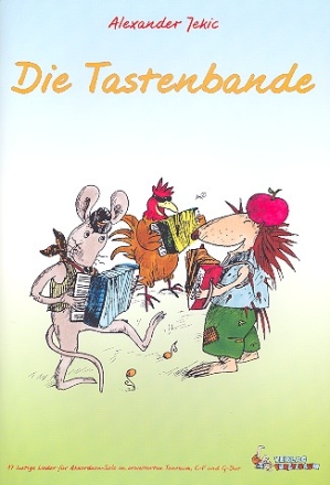 Die Tastenbande  fr Akkordoen im erweiterten Tonraum C-F und G-Dur