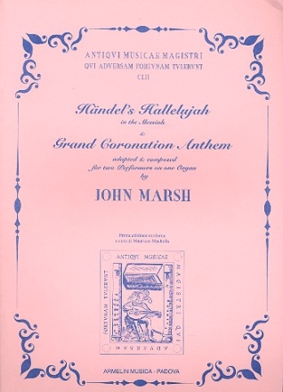 H�ndel's Hallelujah and Grand Coronation Anthem for organ 4 hands