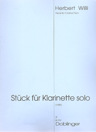 Stck fr Klarinette solo (1985)