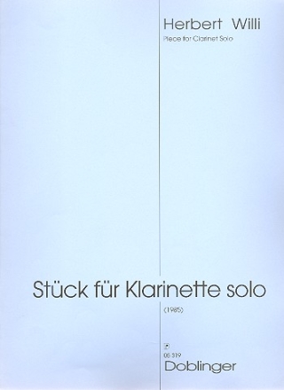 Stck fr Klarinette solo (1985)