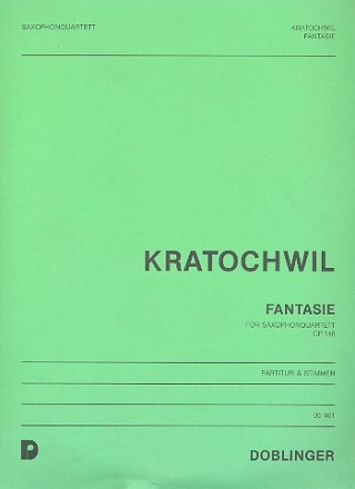 FANTASIE OP.148 FUER 4 SAXOPHONE (SATB) PARTITUR UND STIMMEN