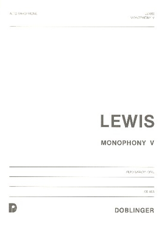 Monophony 5 fr Altsaxophon
