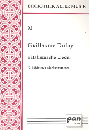 4 italienische Lieder fr 3 Stimmen oder Instrumente 3 Partituren