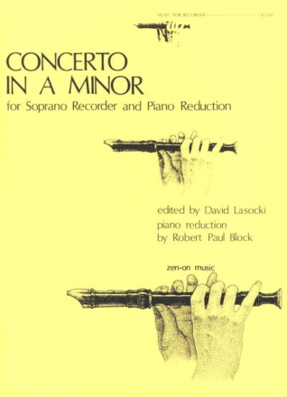Concerto a minor for recorder and orchestra for recorder and piano