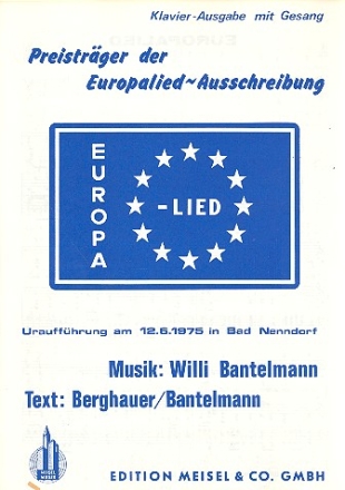 Europa-Lied: fr Gesang und Klavier