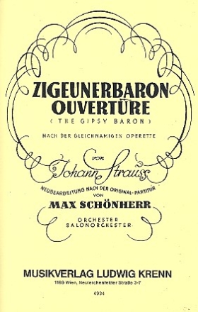Zigeunerbaron - Ouvertuere fr Orchester Direktion und Stimmen