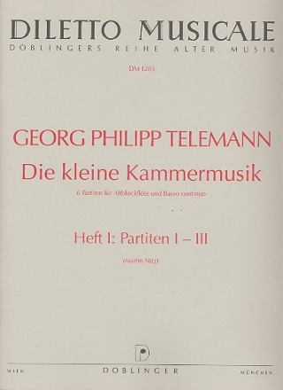 6 Partiten Band 1 (Nr.1-3) fr Altblockflte und Bc
