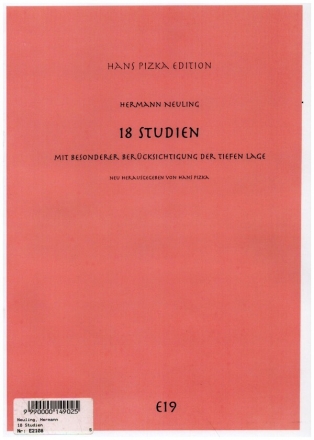 18 Studien  fr Horn mit besonderer Bercksichtigung der tiefen Lage