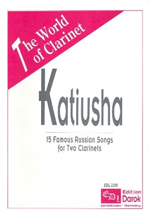 Katiusha - 15 famous Russian Songs for 2 clarinets score