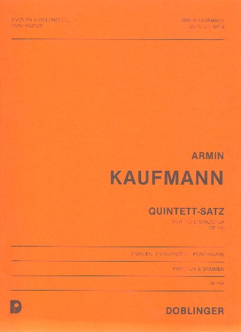Quintett-Satz op.108 fr 2 Violen, 2 Violoncelli und Kontraba Partitur und Stimmen