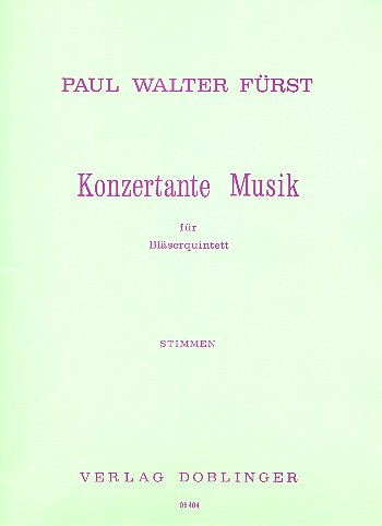 KONZERTANTE MUSIK FUER FLOETE, OBOE, KLARINETTE, HORN, FAGOTT STIMMEN