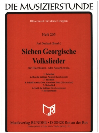 7 georgische Volkslieder fr Blechblsertrio (Saxophontrio)