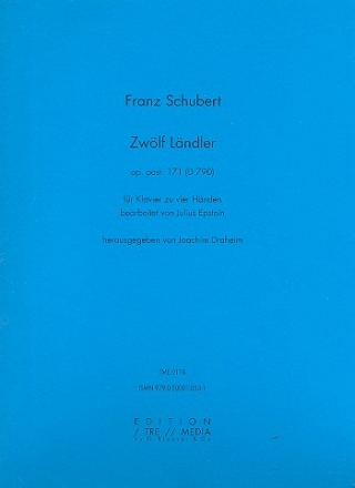 12 Lndler oppost.171 D790 fr Klavier zu 4 Hnden