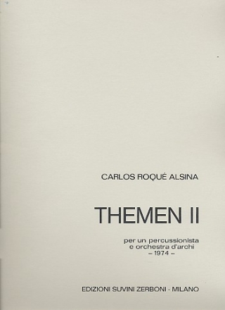 Themen 2 per un percussionista e orchestra d'archi partitura