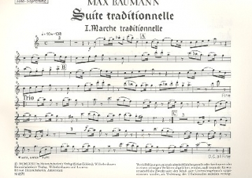 Suite Traditionelle  fr Sopranino-, Sopran-, Alt-, Tenor u. Bass-Bfl Partitur und Stimmen