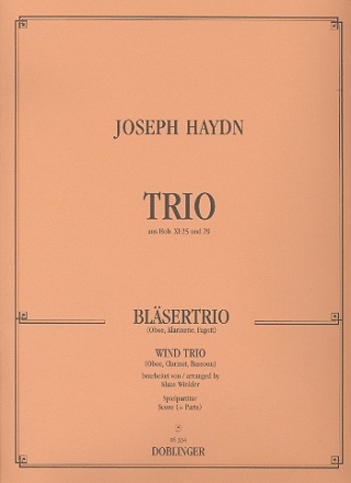Trio Hob.XI:25 und Hob.XI:29 fr Oboe, Klarinette und Fagott Spielpartitur