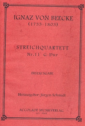 Streichquartett G-Dur Nr.11 Partitur und Stimmen