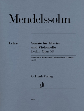 Sonate D-Dur op.58 fr Violoncello und Klavier