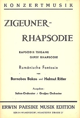 Zigeuner-Rhapsodie - fr Salonorchester