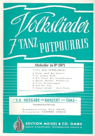 7 Volkslieder-Tanzpotpourris: Melodie in B