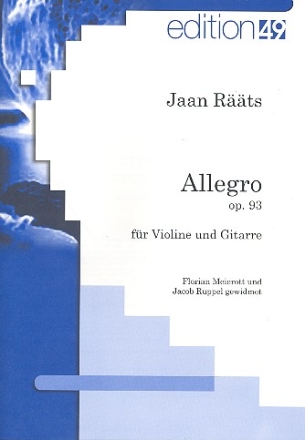 Allegro op.93 fr Violine und Gitarre Partitur und Stimmen