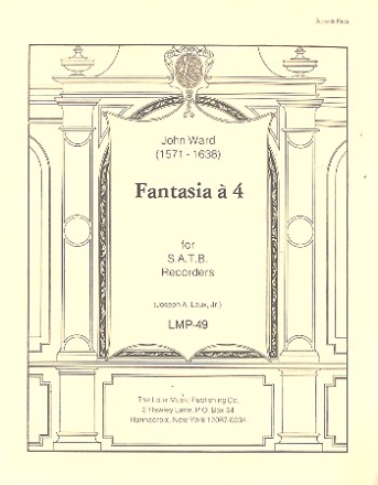 Fantasia à 4 for 4 recorder quartet (SATB) score and parts