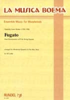 Fugato from Divertimento B flat for string quartet for woodwind quartet (2 clarinets, horn, bassoon)