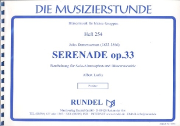 Serenade op.33 fr Altsaxophon solo und Blserensemble Partitur und Stimmen