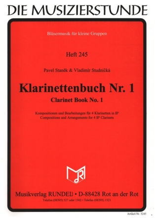 Klarinettenbuch Nr.1 fr 4 Klarinetten Partitur und Stimmen