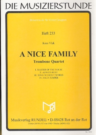 A Nice Family fr 4 Posaunen Partitur und Stimmen